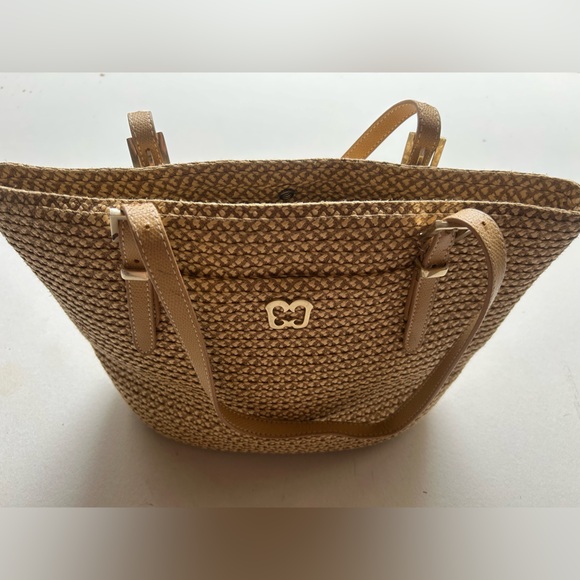 Elegant Tan Woven Tote Bag by Eric Javits New York - Picture 2 of 14